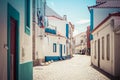 Empty street in Ericeira Portugal Royalty Free Stock Photo