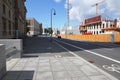 Empty street in the German capital Berlin Royalty Free Stock Photo