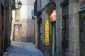 Empty street of the Gothic Quarter of Barcelona, Catalonia. It is centre of old city of Barcelona.