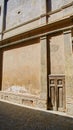 Empty Street in the Italian town Fossano in Province Cuneo, Region Piedmont, northern Italy. Royalty Free Stock Photo