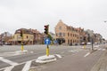 Empty street junction from Brussels city