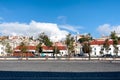 An empty street in Lisbon during the summer Royalty Free Stock Photo