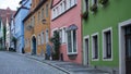 Empty Street in the Medieval Village of Rothenburg, Germany. Royalty Free Stock Photo