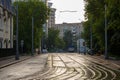 An empty street in Moscow