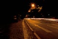 An empty street at night Royalty Free Stock Photo
