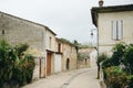 Empty street of the old town Saint-Emilion