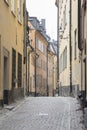 Empty Street in Old Town; Stockholm Royalty Free Stock Photo