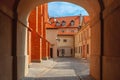 Empty street in the Old Town, Warsaw, Poland