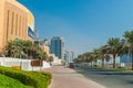 Empty street in downtown Dubai