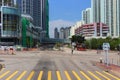 Empty street in sunday at Hong Kong