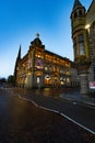 Dusk at city centre in Perth Scotland Royalty Free Stock Photo