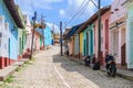 Empty street in Trinidad, Cuba Royalty Free Stock Photo