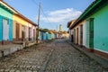 Empty street in Trinidad, Cuba Royalty Free Stock Photo