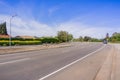 Empty street during a weekday in the residential area of Santa Clara, Silicon Valley, San Francisco bay area, California