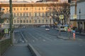 Empty streets in the centre of the city