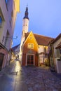Famour narrow street in Tallinn Royalty Free Stock Photo