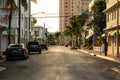 Empty streets in the city due to Coronavirus quarantine shut down orders post apocalyptic