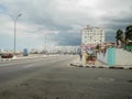 Empty streets in Havana during summer.