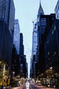 Empty streets of New York. Manhattan view. Royalty Free Stock Photo