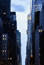 Empty streets of New York. Manhattan view. Royalty Free Stock Photo