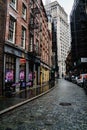 Empty streets of New York. Manhattan view. Royalty Free Stock Photo