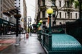 Empty streets of New York. Manhattan view. Royalty Free Stock Photo