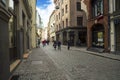 Empty streets of the old town of Riga