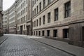 Empty streets of Riga old town.