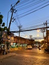 Empty streets and roads of the resort, on Friday evening, without people and tourists due to coronavirus, before curfew