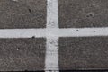 Empty streets with signs painted on in northern germany Royalty Free Stock Photo