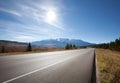 Empty highway in Jasper, Canada