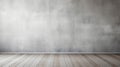 Empty studio floor, concrete walls and wooden floor, template