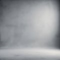 Empty Studio with Fog and Dramatic Spotlight on Concrete Floor mist smoke Royalty Free Stock Photo
