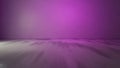 Empty studio with gradient purple background and reflective floor Royalty Free Stock Photo