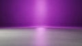 Empty studio with vibrant purple backdrop and concrete floor spotlight Royalty Free Stock Photo