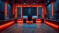 Empty Studio Where Beatmakers Mixing And Musician Work. Unoccupied Studio\'s Ambient Charm