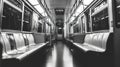 Empty subway car interior Royalty Free Stock Photo