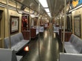 Empty Subway car Royalty Free Stock Photo