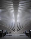 Empty Subway Station in New York with Unique Architecture