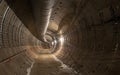 Empty subway tunnel under construction Royalty Free Stock Photo