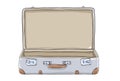 Empty Suitcase vintagehand drawn art vector illustration