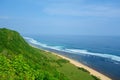 Empty Suluban and Nyang Nyang paradise beach, blue sea waves in Bali island, Indonesia Royalty Free Stock Photo