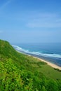 Empty Suluban and Nyang Nyang paradise beach, blue sea waves in Bali island, Indonesia Royalty Free Stock Photo