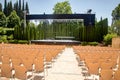 Empty summer theater concert auditorium hall without people at Generalife Gardens, Alhambra, Granada, Spain Royalty Free Stock Photo