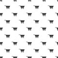 Empty supermarket cart pattern vector Royalty Free Stock Photo