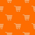 Empty supermarket cart with plastic handles pattern seamless Royalty Free Stock Photo