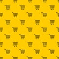 Empty supermarket cart with plastic handles pattern vector Royalty Free Stock Photo