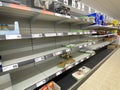 Empty supermarket shelves - panic buying - Coronavirus