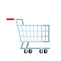 Empty supermarket shopping cart. Vector illustration Royalty Free Stock Photo