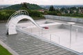 Empty swimming pool